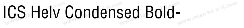 ICS Helv Condensed Bold字体转换
